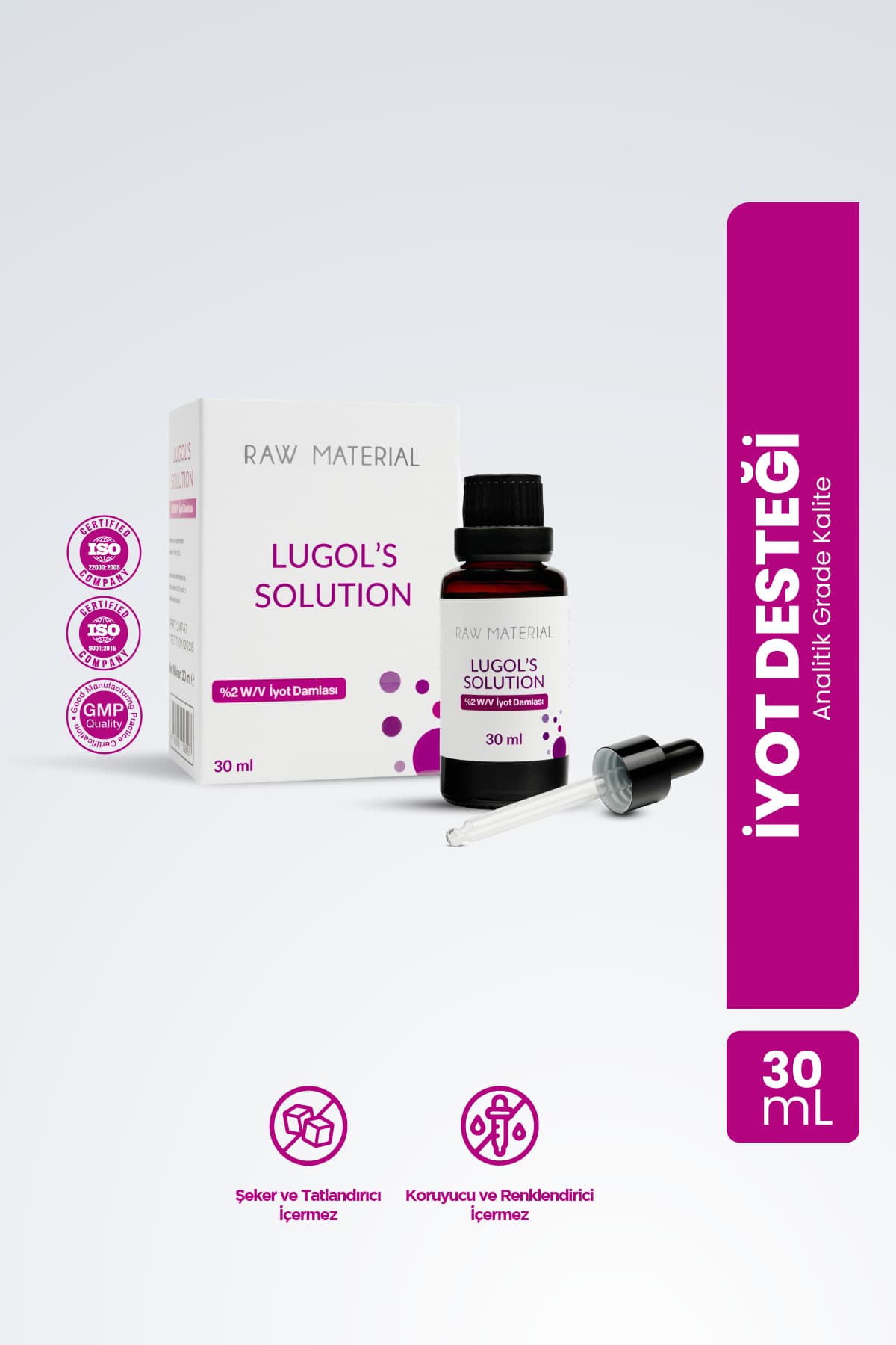 Raw Material Lugol’s Solution İyot %2 Damla